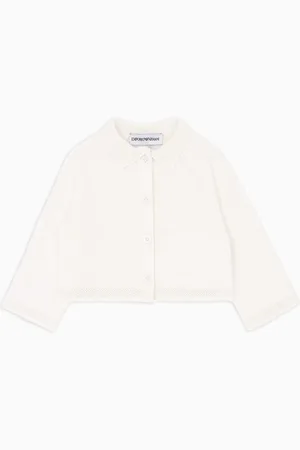 Emporio Armani Cardigan in all-over eagle jacquard knit