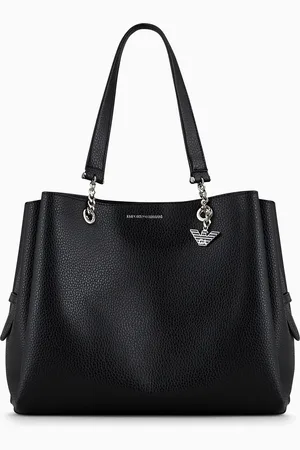 Emporio Armani Palmellato leather-effect shopper bag with eagle charm