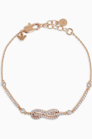 Emporio Armani Rose Gold-Tone Brass Station Bracelet