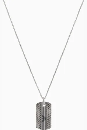 Emporio Armani Stainless Steel Dog Tag Necklace