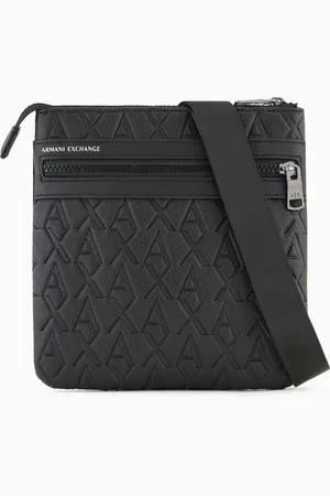 Armani Exchange Flat shoulder bag with allover logo