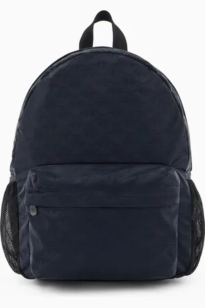 Emporio Armani Nylon backpack with all-over eagle