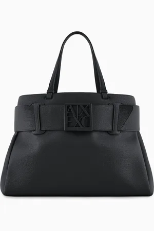 Armani Exchange Large shoulder bag with ASV logo detail