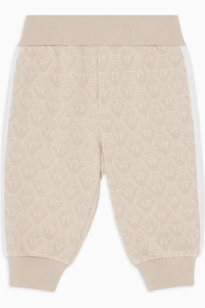 Emporio Armani ASV Jacquard jersey joggers with all-over eagle