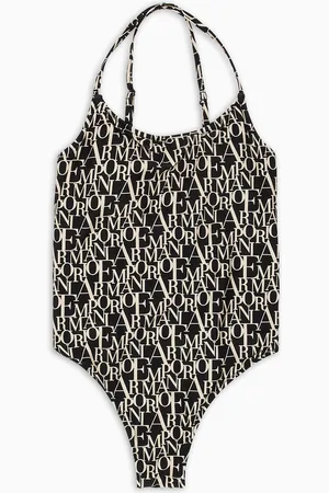 Emporio Armani Padded one-piece swimsuit with Logomania print
