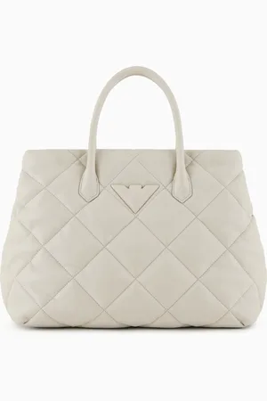 Emporio Armani Quilted nappa leather-effect large handbag