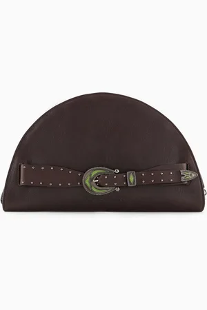 Emporio Armani Leather pouch with embossed logo