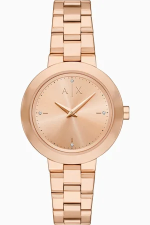 Armani Exchange Two-Hand Rose Gold-Tone Stainless Steel Watch