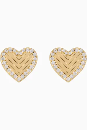 Emporio Armani Gold-Tone Sterling Silver Stud Earrings