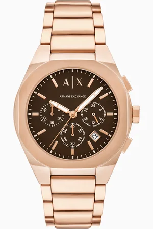 Armani Exchange Chronograph Rose Gold-Tone Stainless Steel Watch