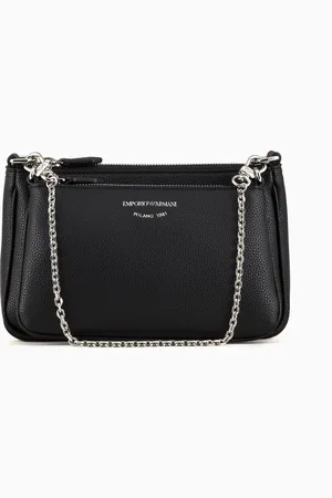Emporio Armani Deer-print double mini bag with shoulder strap
