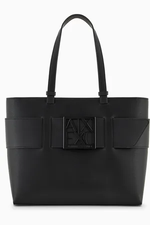 Armani Exchange Medium shopper bag with tone-on-tone monogram