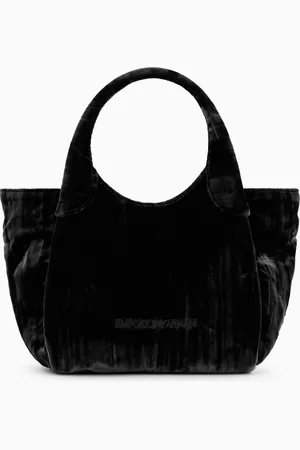 Emporio Armani Handbag in textured velvet with chain strap