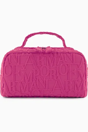 Emporio Armani ASV Beachwear satchel in bold 3D logo fabric