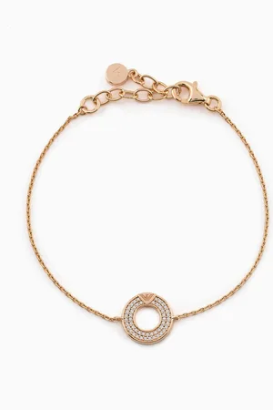 Emporio Armani Rose Gold-Tone Sterling Silver Components Bracelet