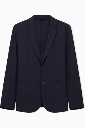 Armani Exchange Single-breasted jacket in ultra-stretch twill