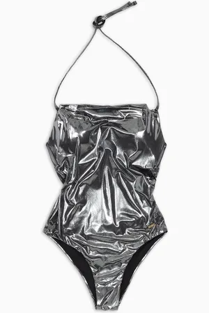 Emporio Armani ASV recycled foil fabric padded one-piece swimsuit