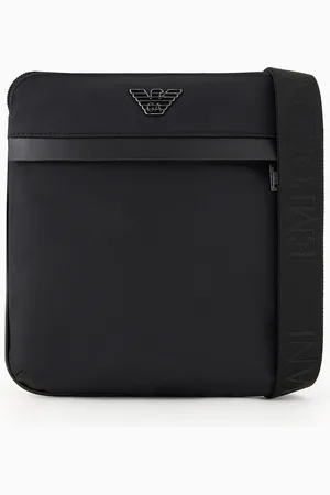 Emporio Armani Flat Armani Sustainability Values crossbody bag in recycled nylon