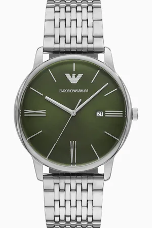 Emporio Armani Three-Hand Date Stainless Steel Watch