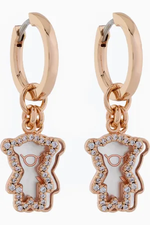 Emporio Armani Rose Gold-Tone Brass Hoop Earrings