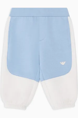 Emporio Armani ASV Double-jersey joggers with colour-block details