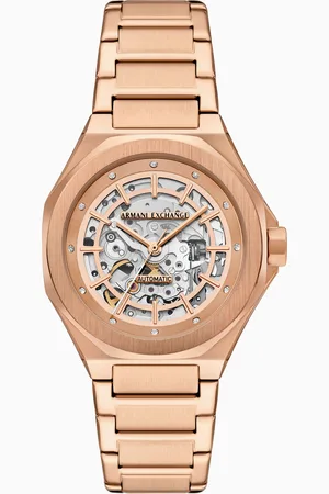 Armani Exchange Automatic Rose Gold-Tone Stainless Steel Watch