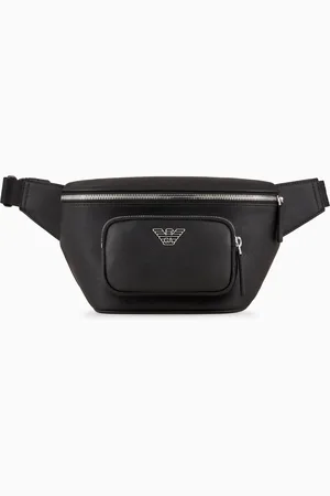 Emporio Armani ASV regenerated Saffiano leather belt bag with eagle plate
