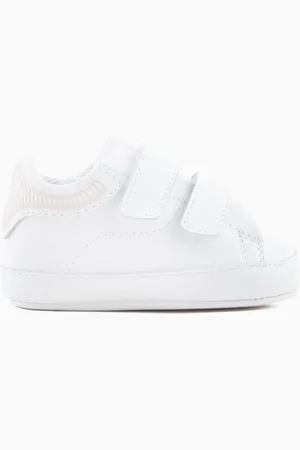 Emporio Armani Nappa-leather sneakers with strap