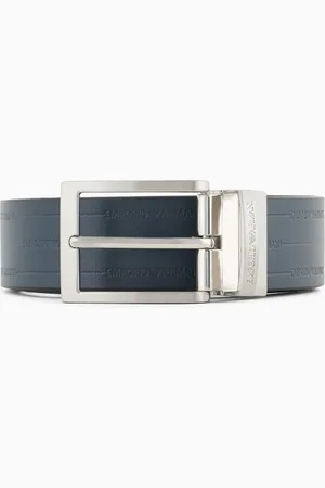 Emporio Armani Reversible leather belt with embossed logo