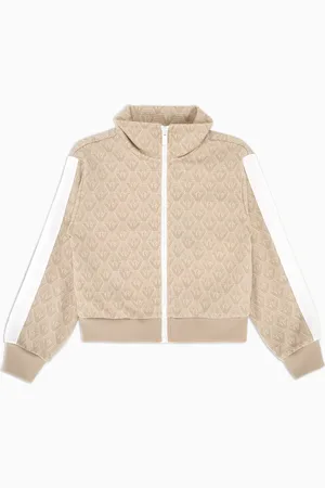 Emporio Armani ASV Jacquard jersey full-zip sweatshirt with all-over eagles