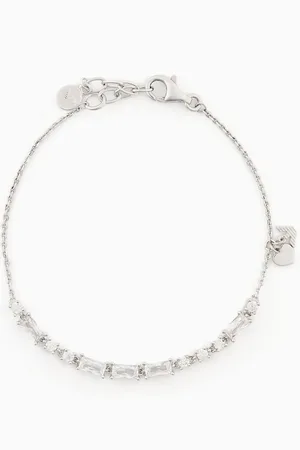 Emporio Armani Sterling Silver Station Bracelet