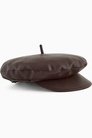 Emporio Armani Leather-effect beret