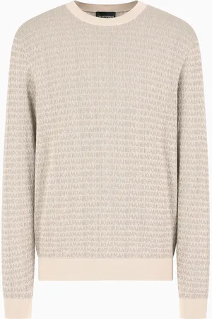 Emporio Armani ASV Lyocell-blend jumper with lettering intarsia