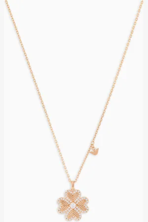 Emporio Armani Rose Gold-Tone Sterling Silver Pendant Necklace