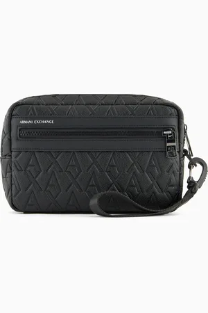 Armani Exchange Clutch bag with allover embossed logo
