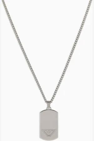 Emporio Armani Stainless Steel Dog Tag Necklace