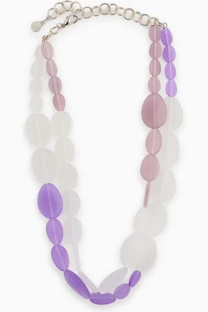 Emporio Armani Double-strand necklace with oval gemstones