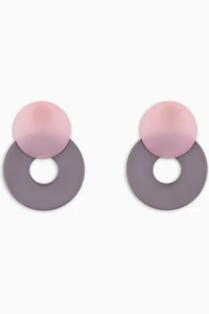 Emporio Armani Two-tone oversized double-hoop earrings
