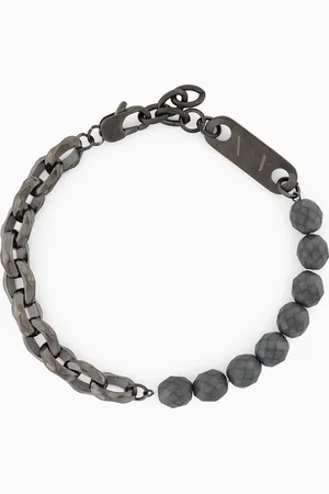 Armani Exchange Gunmetal Hematite Chain Bracelet