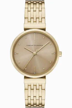 Armani Exchange Three-Hand Gold-Tone Stainless Steel Watch