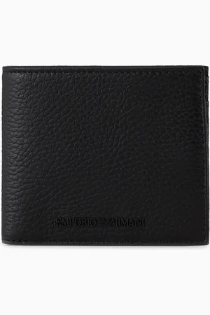 Emporio Armani Tumbled leather wallet with coin pocket