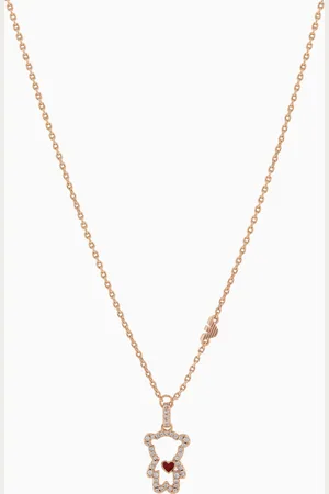Emporio Armani 14K Rose Gold-Plated Brass Pendant Necklace