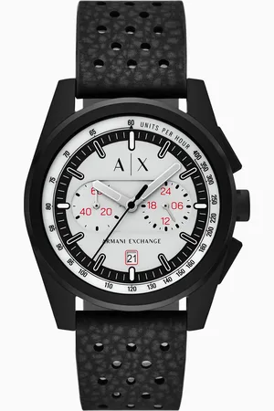 Armani Exchange Chronograph Black Rubber Watch