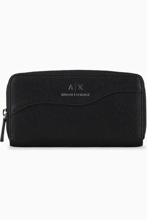 Armani Exchange Zip around wallet with shaped stitching