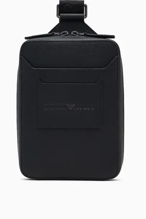 Emporio Armani Tumbled-leather, one-shoulder mini backpack