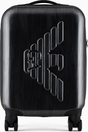 Emporio Armani ABS carry-on bag with oversized, embossed eagle