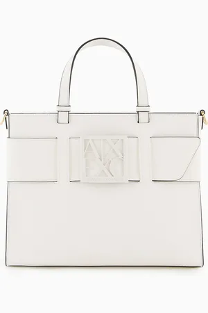 Armani Exchange Large tote bag with double handles and shoulder strap