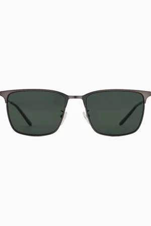 Emporio Armani Men’s Asian fit rectangular sunglasses