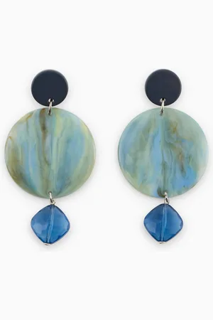 Emporio Armani Marble-look oversized pendant earrings