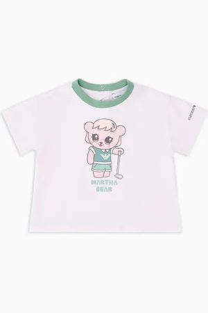 Emporio Armani ASV organic-jersey T-shirt with Manga Bear Crew print